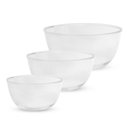 Glass mixing bowls - glass,