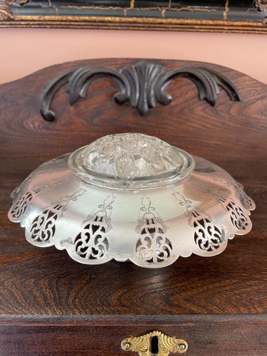Antique glass flower frog - antique,