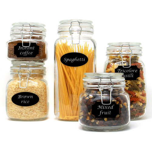 Glass storage jars clip top - storage,