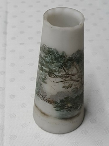 Opal wirths glass vase - wirths,